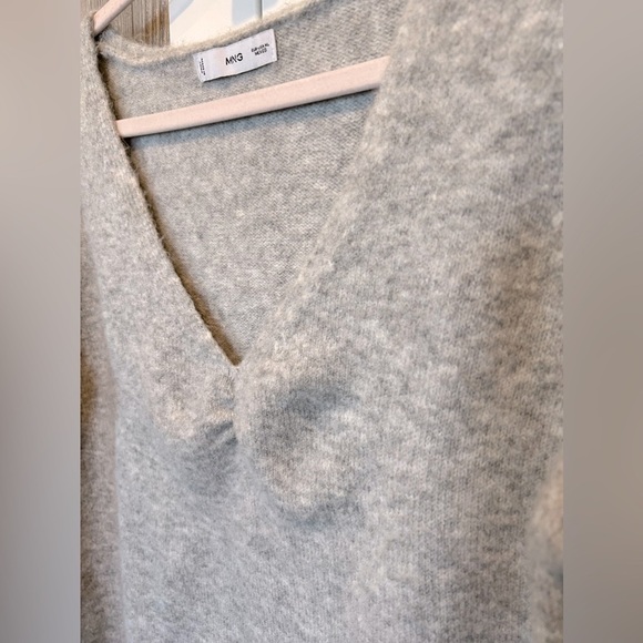 B12.03 MNG Soft Wool Cropped Sweater Gray  XL - Picture 2 of 5